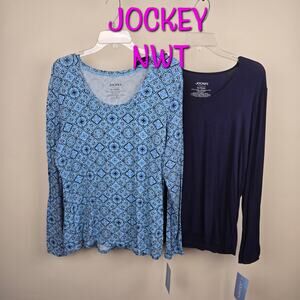 2 JOCKEY NWT THERMALS Tops XL Modal & Spandex L/S Base Layer X-Large Shirt